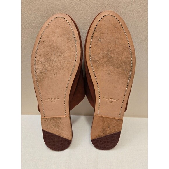 TKEES Ines Slip On Mules Womens Shoes Backless Flats Suede Maroon Size 11B - Picture 4 of 7